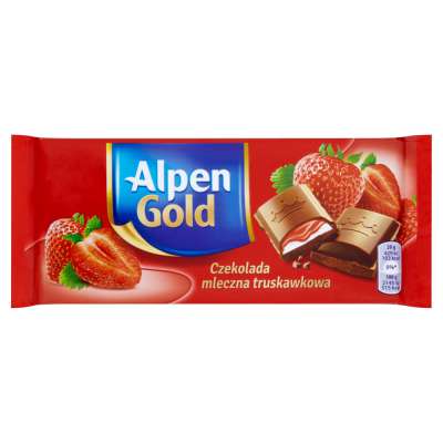 ALPEN GOLD CZEKOLADA 100G TRUSKAWKOWA