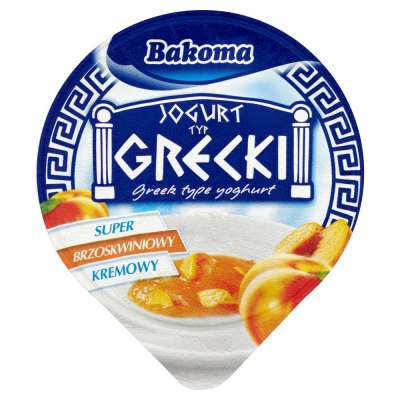 BAKOMA JOGURT GRECKI 145G BRZOSKWINIA