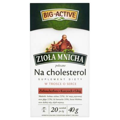 BIG ACTIVE 20SZT ZIOŁA MNICHA NA CHOLESTEROL