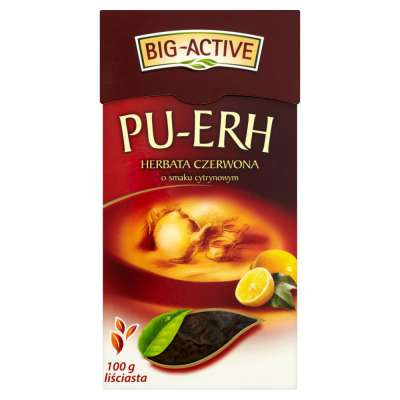BIG ACTIVE PU-ERH Z CYTRYNĄ LIŚĆ 100G