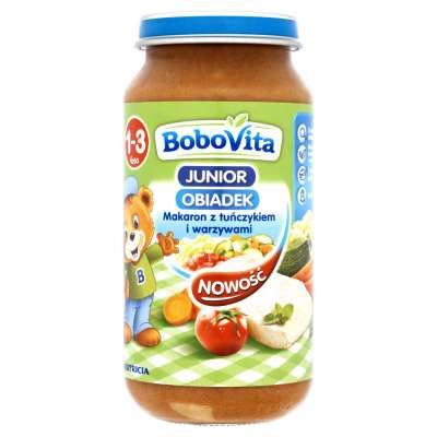 BOBOVITA DANIE 250G MAKARON Z TUŃCZYKIEM I WARZYWAMI