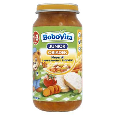 BOBOVITA DANIE 250G WARZYWA/INDYKI/KLUSK.