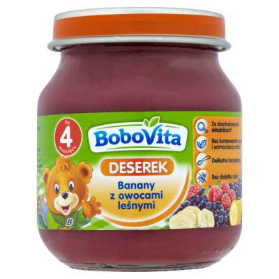 BOBOVITA DESER 125G BANANY/OWOCE LEŚNE