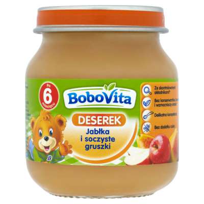BOBOVITA DESER 125G JABŁKA/GRUSZKI