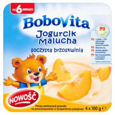 BOBOVITA JOGURCIK BRZOSKOPTOWY 4*100G