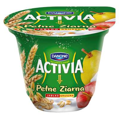 DANONE ACTIVIA PEŁNE ZIARNA JABŁKO GRUSZKA 190G
