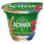 DANONE ACTIVIA PEŁNE ZIARNA MALINA JAGODA 190G
