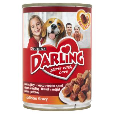 DARLING PUSZKA 400G Z MIĘSEM I WĄTRÓBKA