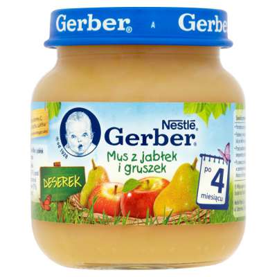 GERBER DESER JABŁKO GRUSZKA 130G