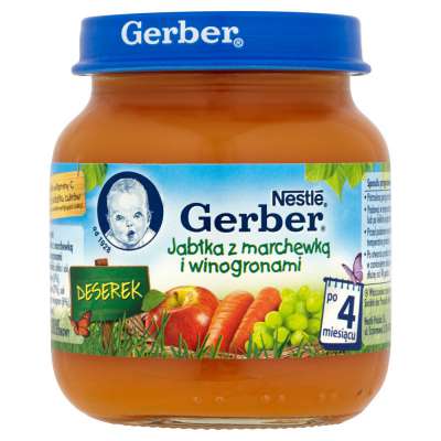 GERBER JABŁKA MARCHEW WINOG.125G