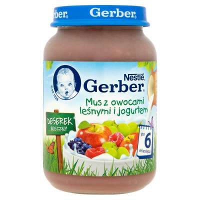 GERBER MUS 190G OWOCE LEŚNE JOGURT