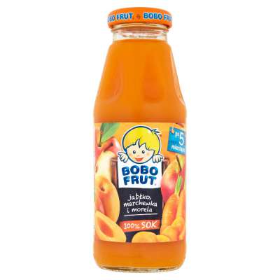 GERBER SOK 300ML BOBOFR. MARCHEW/JABŁ/MORELA