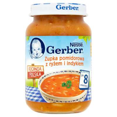 GERBER ZUPA 190G POMIDOROWA/INDYK/RYŻ