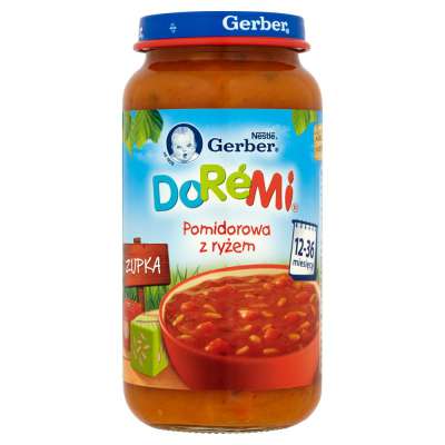 GERBER ZUPA 250G DOREMI POMIDOROWA/RYŻ/NATKA