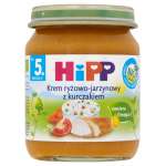 HIPP DANIE 125G KREM RYŻ/JARZYNY/KURCZAK BIO
