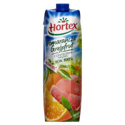 HORTEX SOK 100% POMARAŃCZA GRAPEFRUT 1L