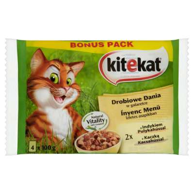 KITEKAT SASZETKA 100G*4 MYŚLIWSKIE DANIE (3+1GRAT)