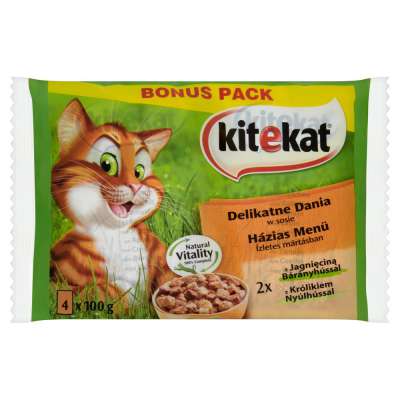 KITEKAT SASZETKA 100G*4 SWOJSKIE DANIA W SOSIE