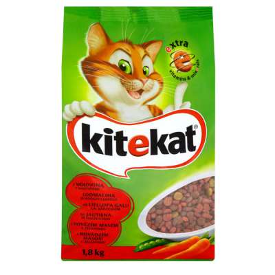 KITEKAT SUCHA 1,8KG Z WOŁOWINĄ I WARZYWAMI