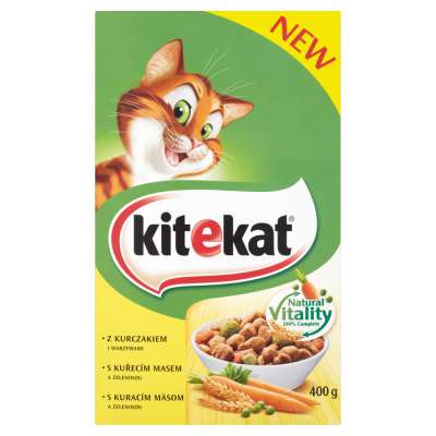 KITEKAT SUCHA 400G Z KURCZAKIEM I WARZ.