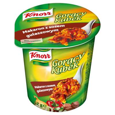 KNORR GOR. KUBEK 52G MAKARON Z SOSEM GULASZ.