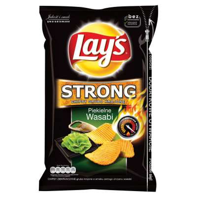 LAYS CHIPSY 150G STRONG PIEKIELNE WASABI