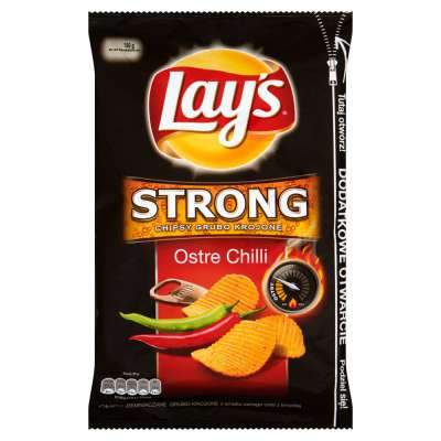 LAYS CHIPSY 165G STRONG OSTRE CHILLI