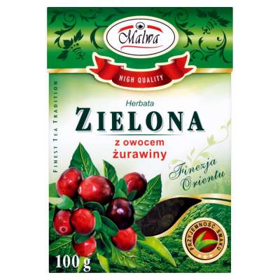 MALWA ZIELONA Z ŻURAWINĄ LIŚC 100G