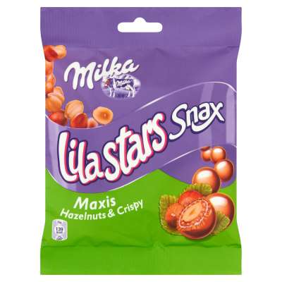 MILKA DRAŻE 60G LILA STARS HAZELNUT/CRISPY