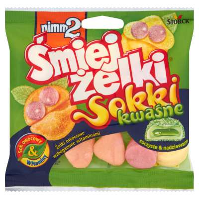 NIMM 2 ŚMIEJŻELKI 90G SOKKI KWAŚNE