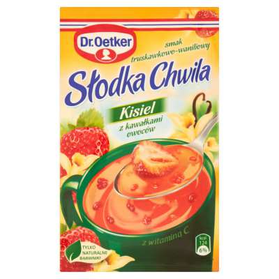 OETKER KISIEL SŁ.CHW. Z OWOCÓW TRUSKAWKI WANILI 31G