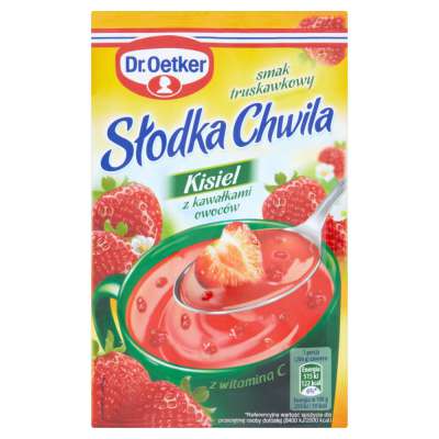 OETKER SŁ.CHW. KISIEL TRUSKAWKOWY Z KAWAŁKAMI 31G