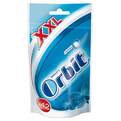 ORBIT PEPPERMINT 42 DRAŻ. XXL TOREBKA