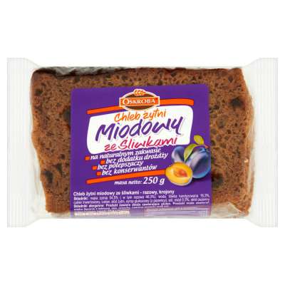 OSKROBA CHLEB MIODOWY ZE ŚLIWKA 250G