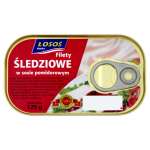 ŁOSOŚ ŚLEDŹ W SOSIE POMIDOROWYM 125G