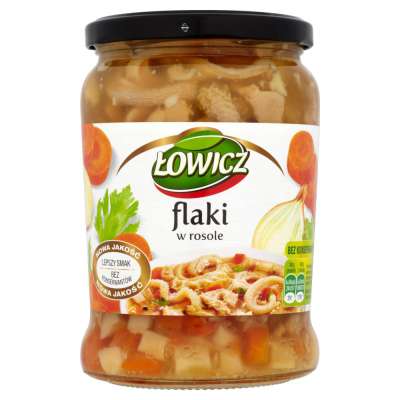 ŁOWICZ FLAKI WOŁOWE W ROSOLE 580G