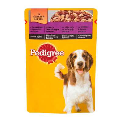 PEDIGREE SASZETKA 100G KURCZAK I JAGNIĘ W SOSIE