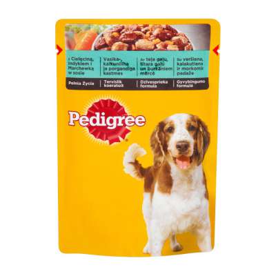 PEDIGREE SASZETKA 100G Z CIELĘCINĄ I INDYKIEM