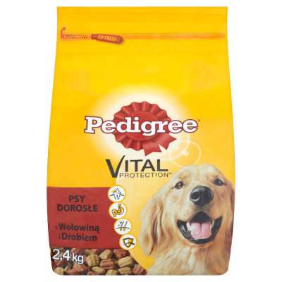 PEDIGREE SUCHA 2,4KG VITAL Z WOŁOWINĄ I DROBIEM