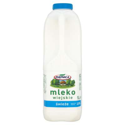 PIĄTNICA MLEKO 2% 1L WIEJSKIE