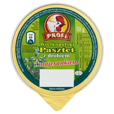 PROFI PASZTET DROBIOWY Z MAJERANKIEM 131G