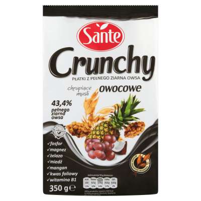 SANTE CRUNCHY OWOCOWE 350G