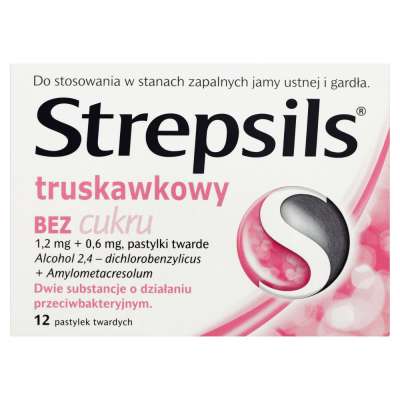 STREPSILS TRUSKAWKOWY B/C 12 TAB.