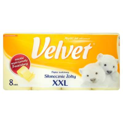 VELV.PAPIER TOAL.ŻÓŁTY 8SZT