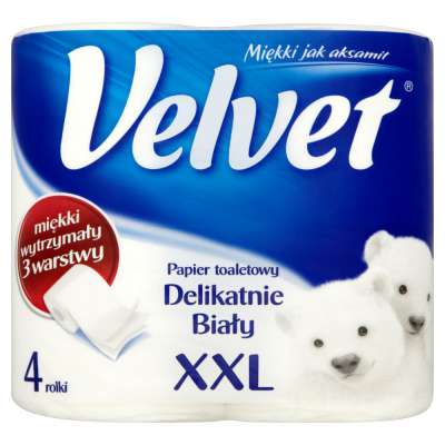 VELVET PAPIER BIAŁY XXL.4SZT