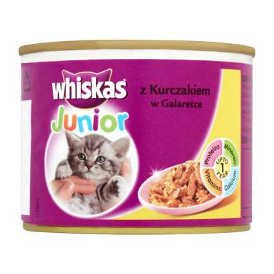 WHISKAS PUSZKA 200G JUNIOR Z KURCZAKIEM