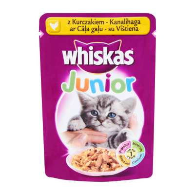 WHISKAS SASZETKA 100G JUNIOR Z KURCZAKIEM