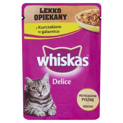 WHISKAS SASZETKA 85G DELICATE KURCZAK LEKKO OPIEKANY