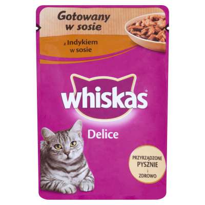WHISKAS SASZETKA 85G DELICE DANIA GOTOWANE W SOSIE