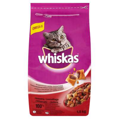 WHISKAS SUCHA 1,5KG Z WOŁOWINĄ I MARCHEWKĄ